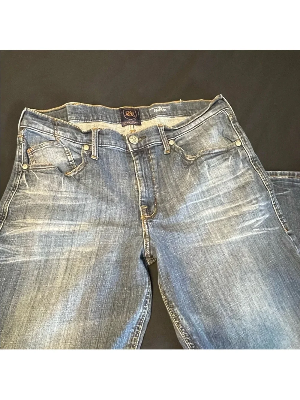Rock Republic  Relaxed Straight Jeans Men's 36x32 Blue Cotton Faded